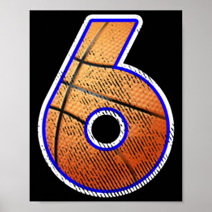 Basketball Player Number Six Poster