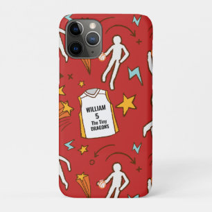 Basketball Player Personalised Name Number Red Case-Mate iPhone Case