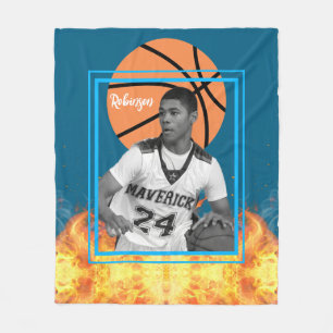 Basketball Player Personalised Photo Fleece Blanket