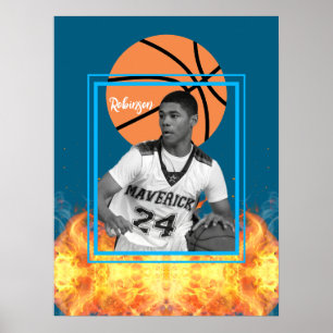 Basketball Player Personalised Photo Poster