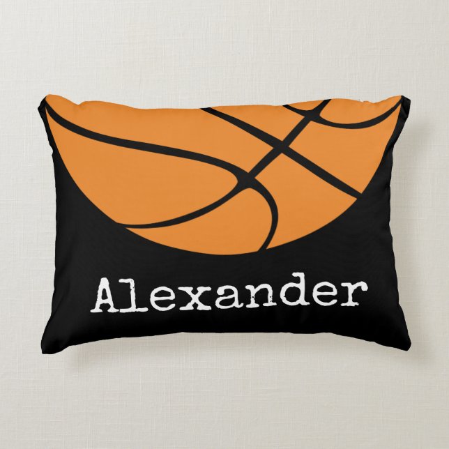 Basketball Player Personalised with name  number A Decorative Cushion (Front)