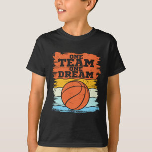 Basketball Player Quote Team Dream Illustration T-Shirt