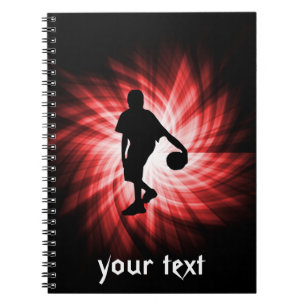Basketball Player; Red Spiral Notebook