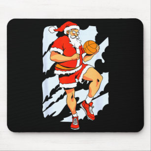 Basketball Player Santa Claus Mouse Pad