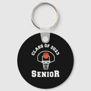 Basketball Player Senior 2023 Saying Illustration Key Ring