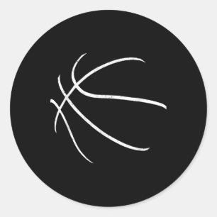 Basketball Player Silhouette Design  Classic Round Sticker