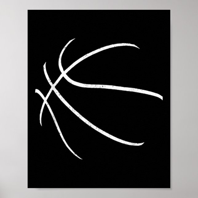 Basketball Player Silhouette Design  Poster (Front)