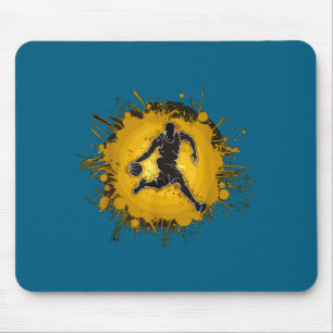 Basketball Player Silhouette Mouse Pad