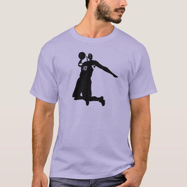 Basketball Player Silhouette T-Shirt (Front)