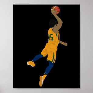 Basketball Player Slam Dunk Chiffon Top Poster