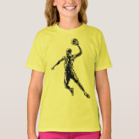 Basketball Player Slam Dunk Dark Design