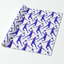 Basketball Player Slam Dunk, Red and Blue Design