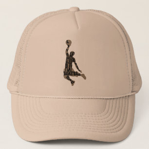 Basketball player slam dunk  trucker hat