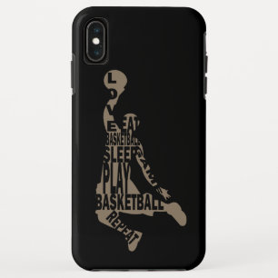 Basketball player slam dunk with full body text Case-Mate iPhone case