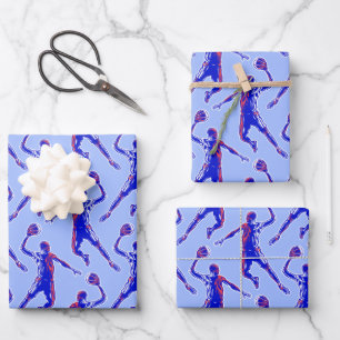 Basketball Player Slam Dunk Wrapping Paper Sheet