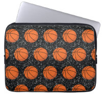 Basketball Player Sport Ball Elegant Black Glitter