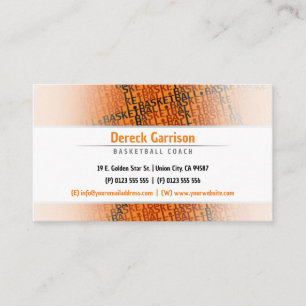 Basketball Player Sport Coach Business Card