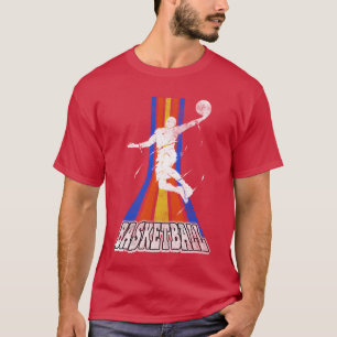 Basketball Player Sports Dunking Vintage Retro gir T-Shirt