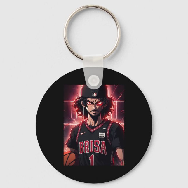 Basketball Player Top  Key Ring (Front)