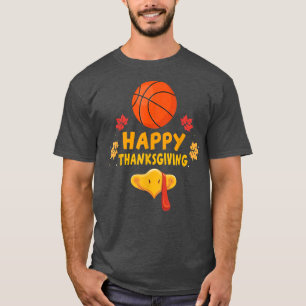 Basketball Player Turkey Funny Thanksgiving Day T-Shirt