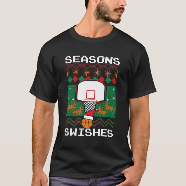 Basketball Player Ugly Sweater Seasons Swishes For (Front)