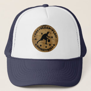 Basketball player vintage dribbling  trucker hat