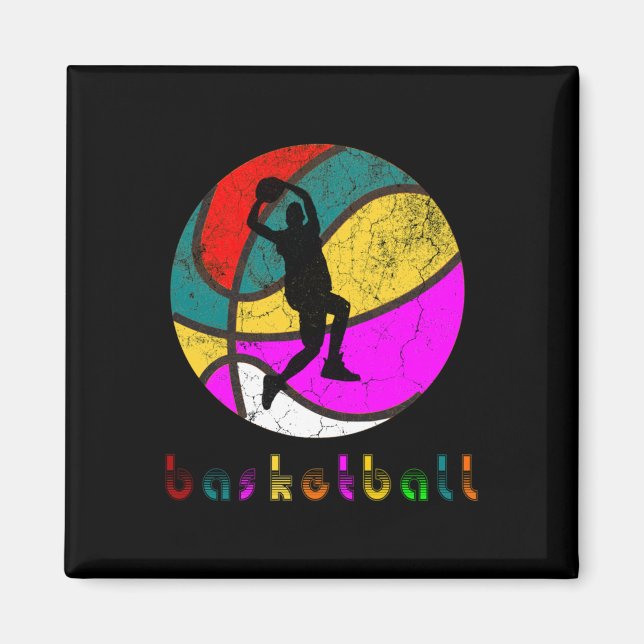 Basketball Player Vintage Retro Gift  Magnet (Front)