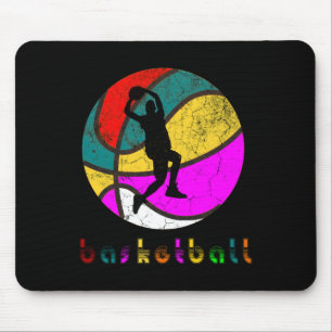 Basketball Player Vintage Retro Gift  Mouse Pad