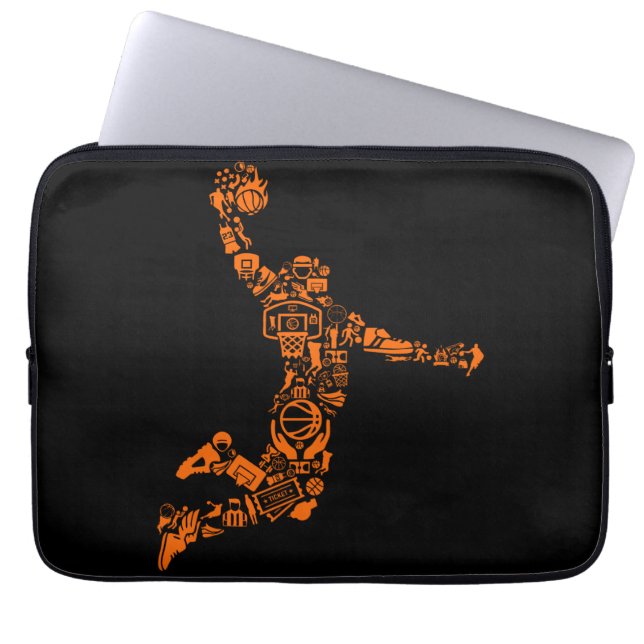 Basketball Player Vintage Sports Athlete Laptop Sleeve (Front)