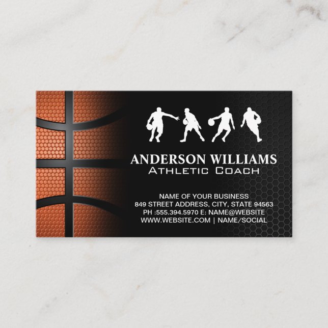 Basketball Player with Ball Business Card (Front)