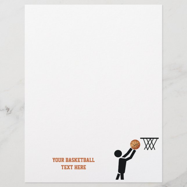 Basketball player with ball custom flyer (Front)