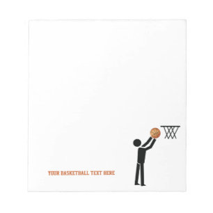 Basketball player with ball custom notepad