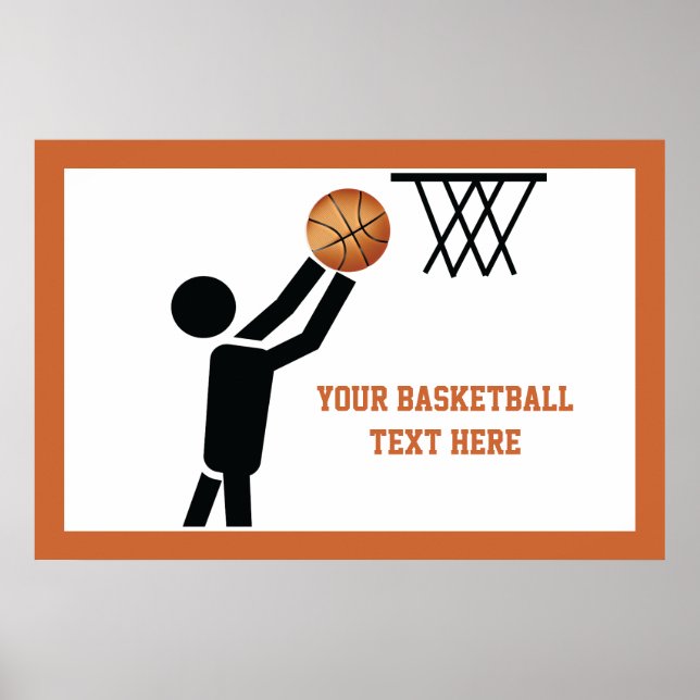 Basketball player with ball custom poster (Front)
