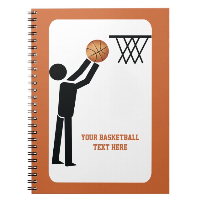 Basketball player with ball custom spiral notebook (Front)