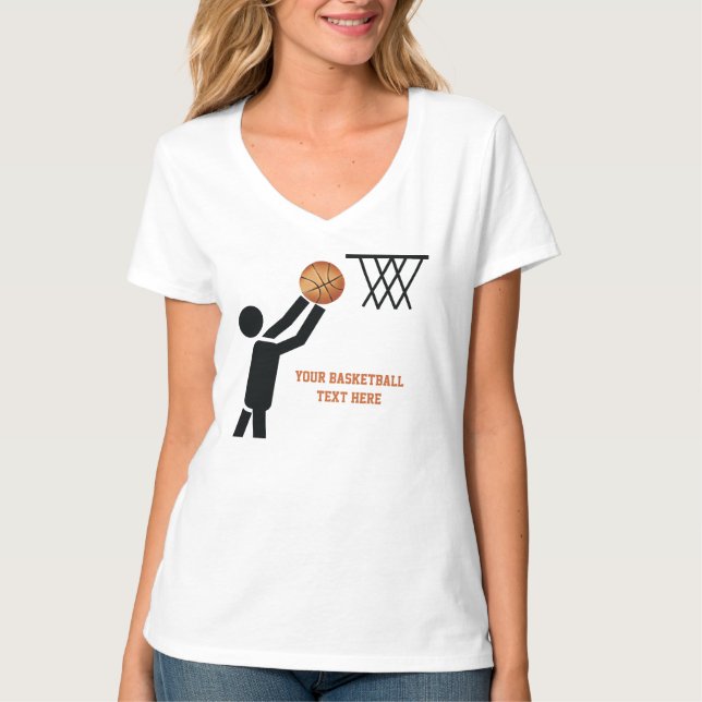 Basketball player with ball custom T-Shirt (Front)