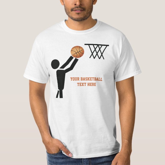 Basketball player with ball custom T-Shirt (Front)