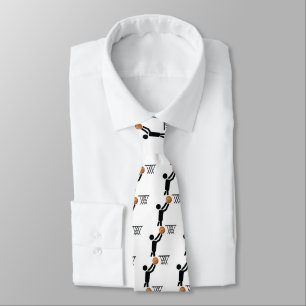 Basketball player with ball custom tie