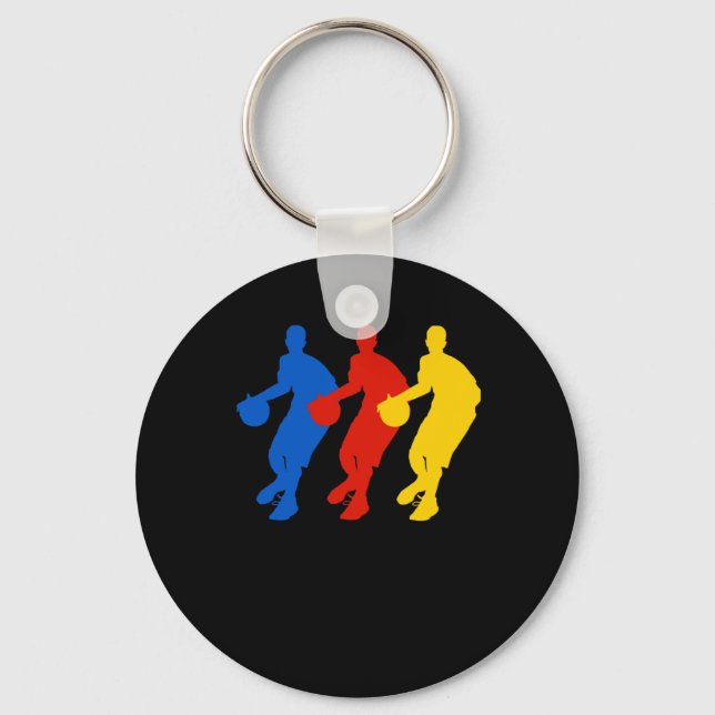 Basketball Players (bry For Dark Shirts)  Key Ring (Front)