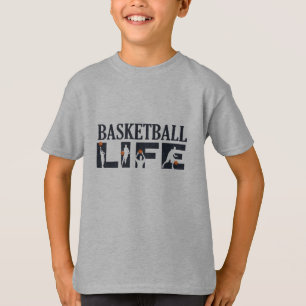 Basketball players driblling with orange ball T-Shirt
