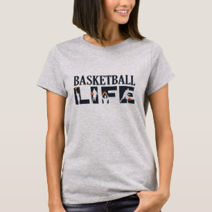 Basketball players driblling with orange ball T-Shirt