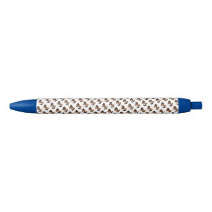 Basketball Players Number One With Basketballs,  Blue Ink Pen