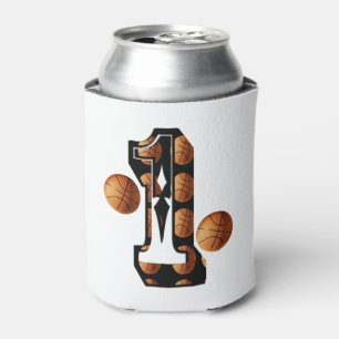 Basketball Players Number One With Basketballs,  Can Cooler