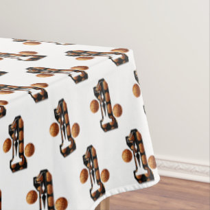 Basketball Players Number One With Basketballs,  Tablecloth