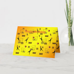 Basketball Players Pattern, Card