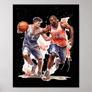 Basketball Players Poster
