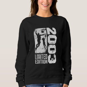 Basketball-Players Vintage born 2003 Birthday Bask Sweatshirt