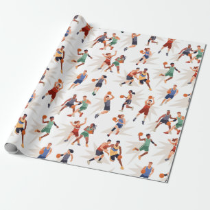 Basketball Players Wrapping Paper