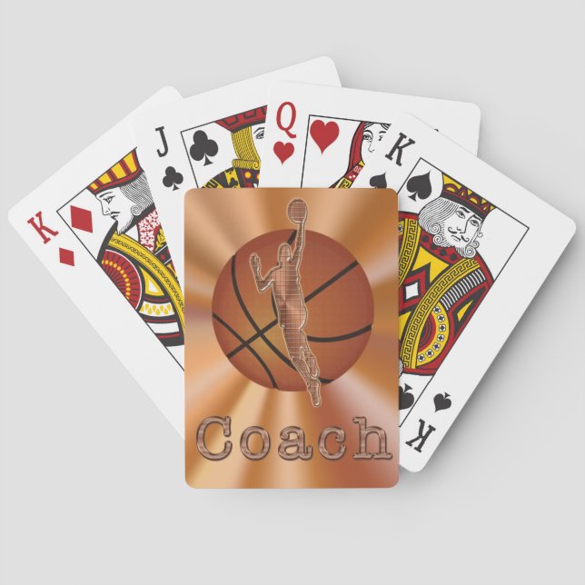 Basketball Playing Cards, Basketball Coach Gifts Cards (Back)
