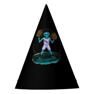 Basketball Playing Space Alien Party Hat