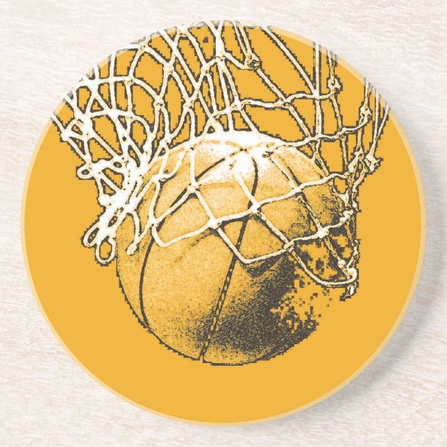 Basketball Pop Art Coaster (Front)